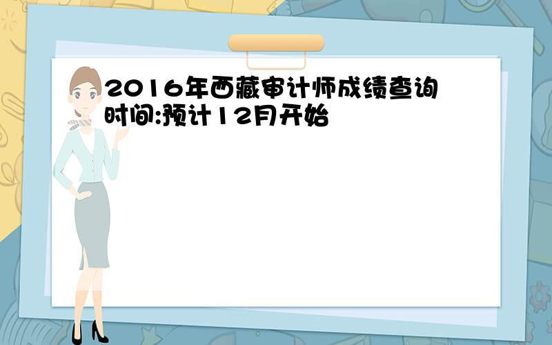 2016年西藏审计师成绩查询时间:预计12月开始