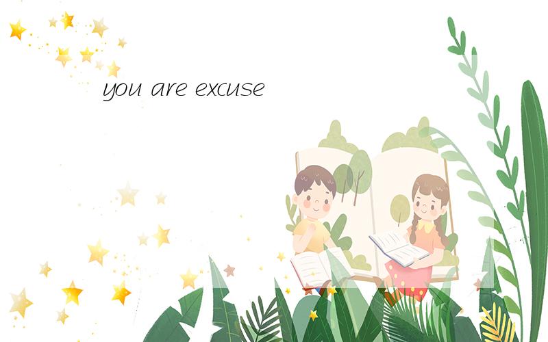 you are excuse