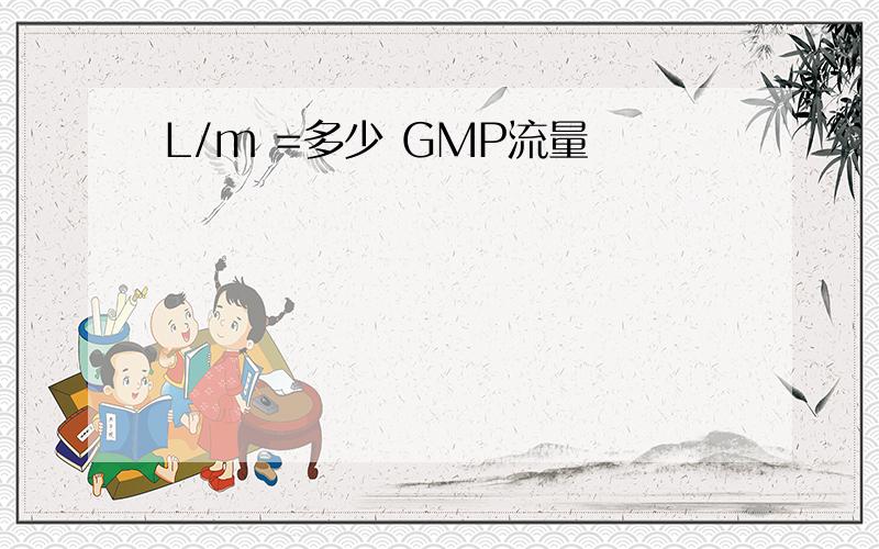 L/m =多少 GMP流量