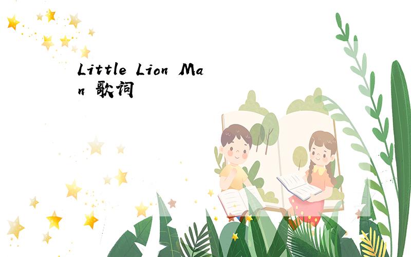 Little Lion Man 歌词