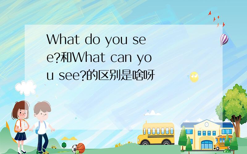What do you see?和What can you see?的区别是啥呀