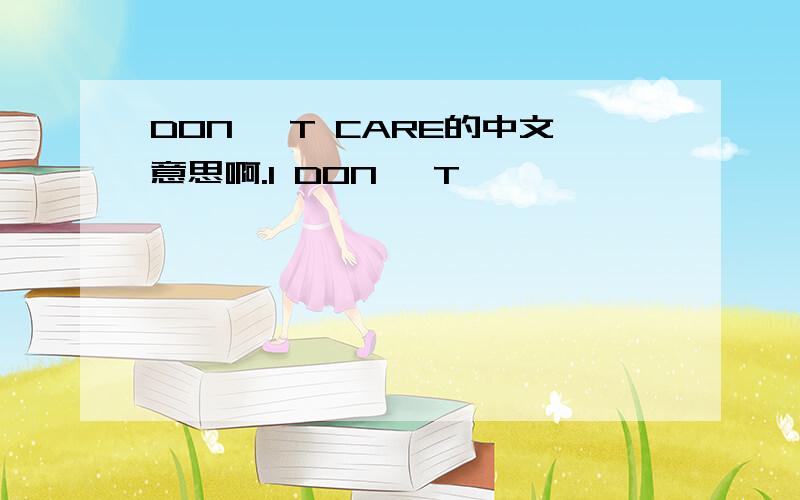 DON' T CARE的中文意思啊.I DON' T