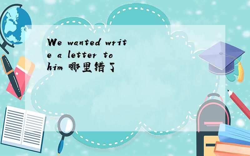 We wanted write a letter to him 哪里错了