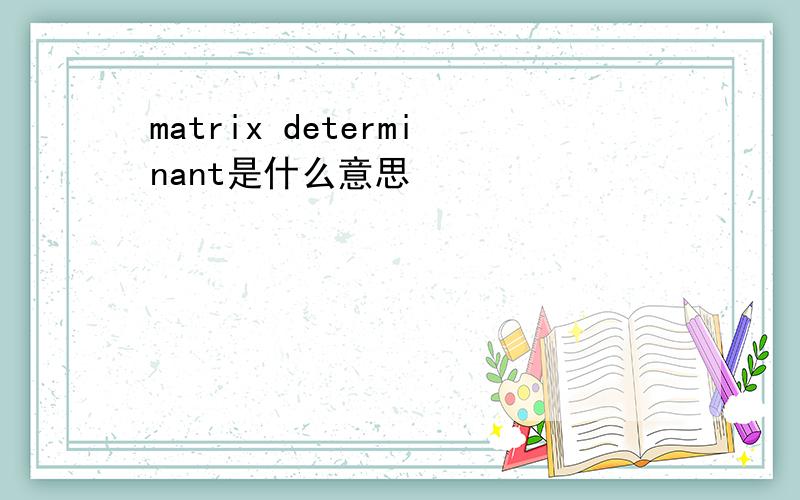 matrix determinant是什么意思