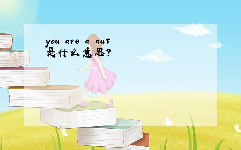 you are a nut 是什么意思?