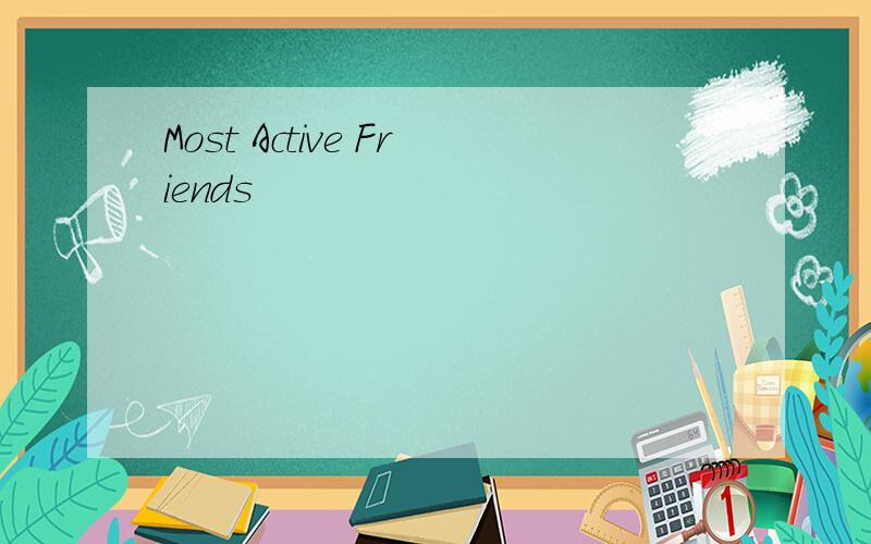 Most Active Friends