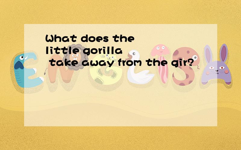 What does the little gorilla take away from the gir?