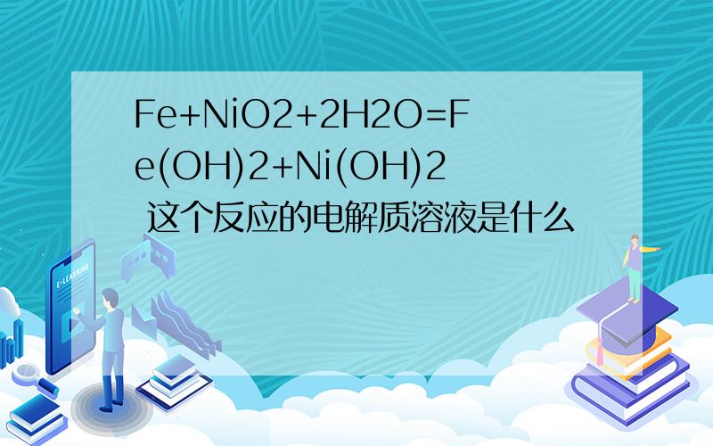 Fe+NiO2+2H2O=Fe(OH)2+Ni(OH)2 这个反应的电解质溶液是什么
