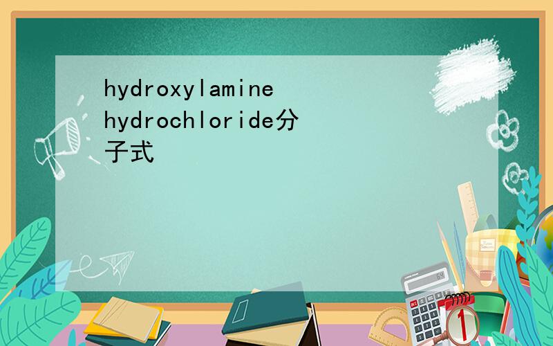 hydroxylamine hydrochloride分子式