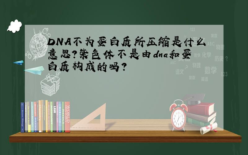 DNA不为蛋白质所压缩是什么意思?染色体不是由dna和蛋白质构成的吗？
