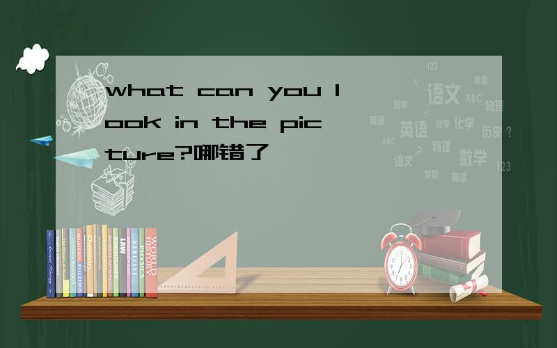 what can you look in the picture?哪错了