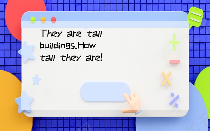They are tall buildings.How tall they are!