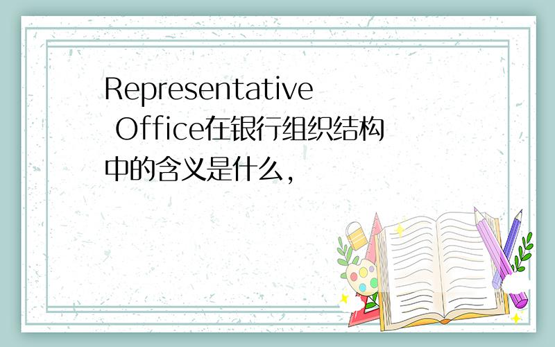 Representative Office在银行组织结构中的含义是什么,