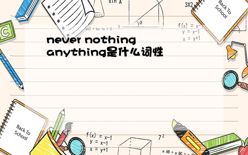 never nothing anything是什么词性