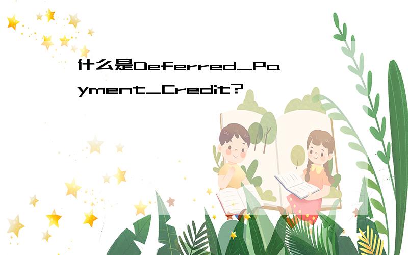 什么是Deferred_Payment_Credit?