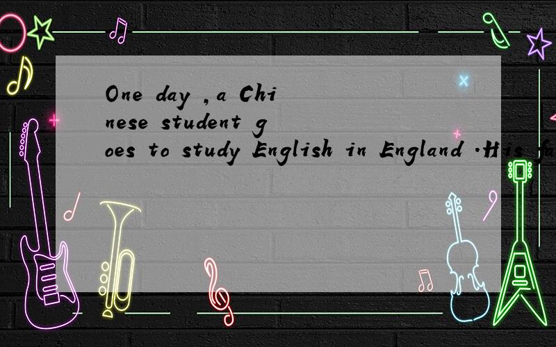 One day ,a Chinese student goes to study English in England .His family name is Sun.It is the _____ as the word 