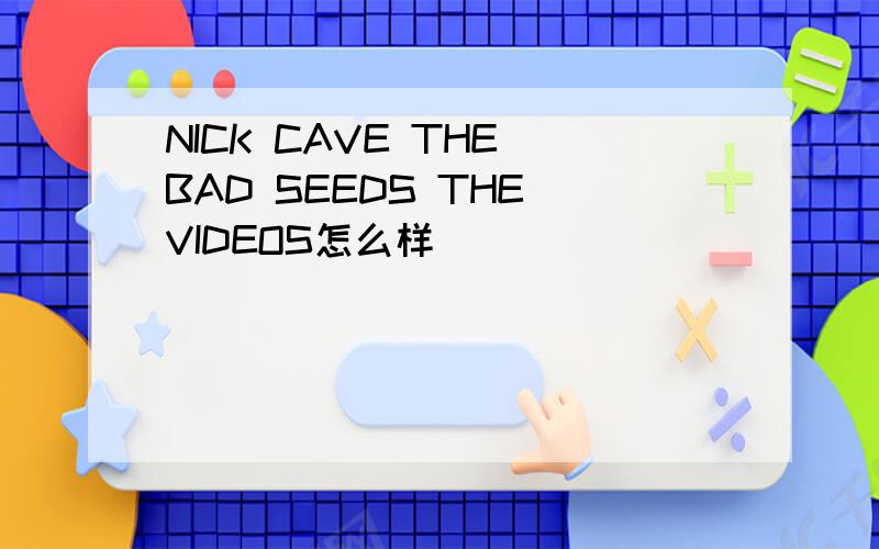 NICK CAVE THE BAD SEEDS THE VIDEOS怎么样
