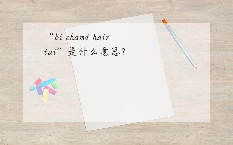 “bi chamd hairtai”是什么意思?
