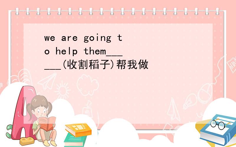 we are going to help them______(收割稻子)帮我做