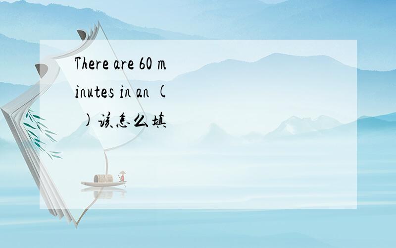 There are 60 minutes in an ( )该怎么填