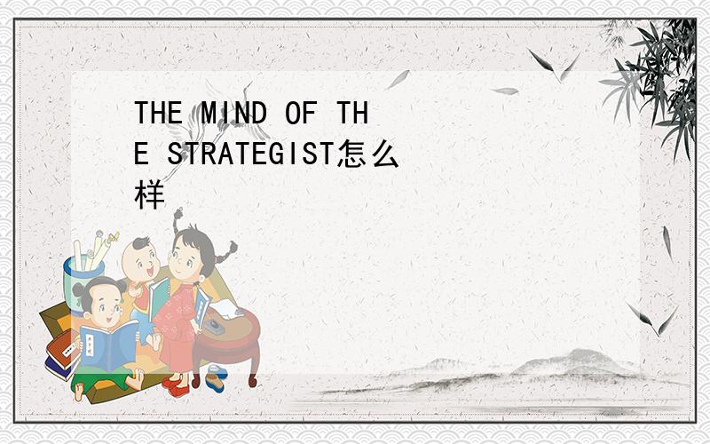 THE MIND OF THE STRATEGIST怎么样