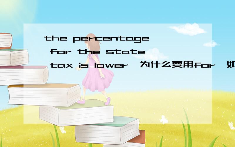 the percentage for the state tax is lower,为什么要用for,如果用of,