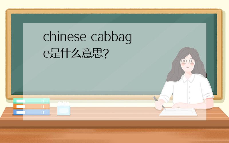 chinese cabbage是什么意思?