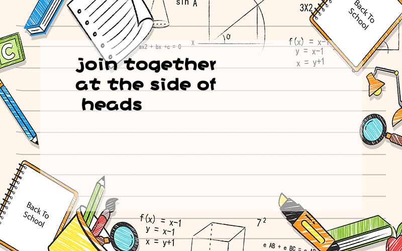 join together at the side of heads