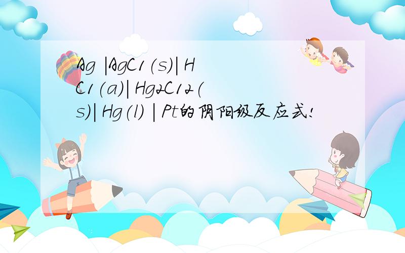 Ag |AgC1(s)| HC1(a)| Hg2C12(s)| Hg(l) | Pt的阴阳级反应式!