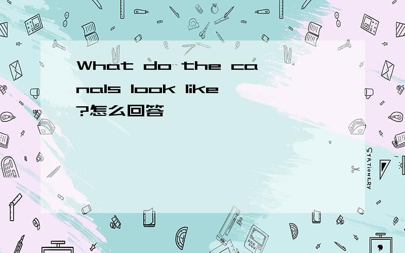 What do the canals look like?怎么回答