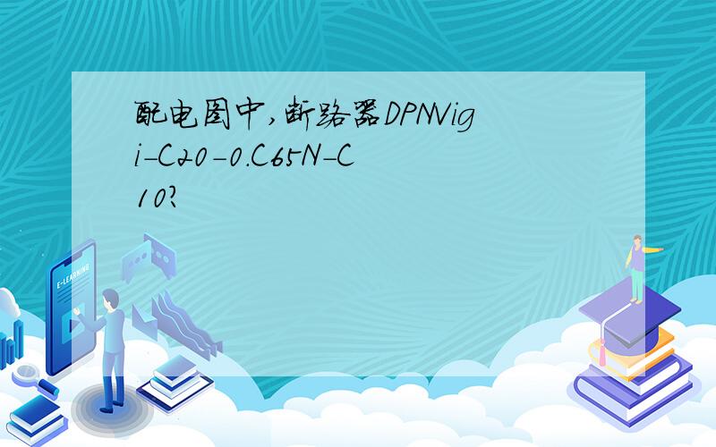 配电图中,断路器DPNVigi-C20-0.C65N-C10?