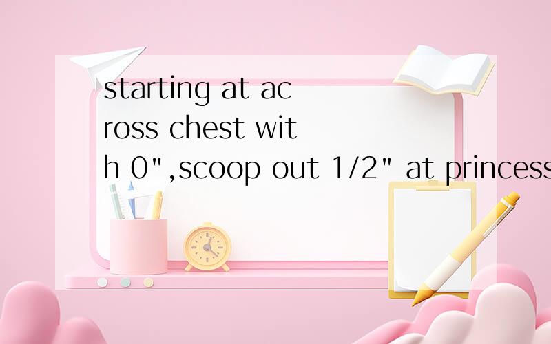starting at across chest with 0