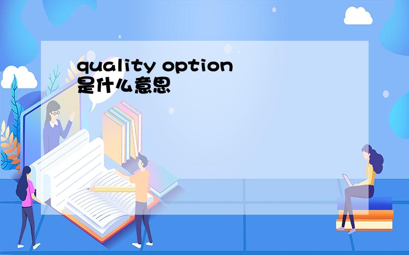 quality option是什么意思