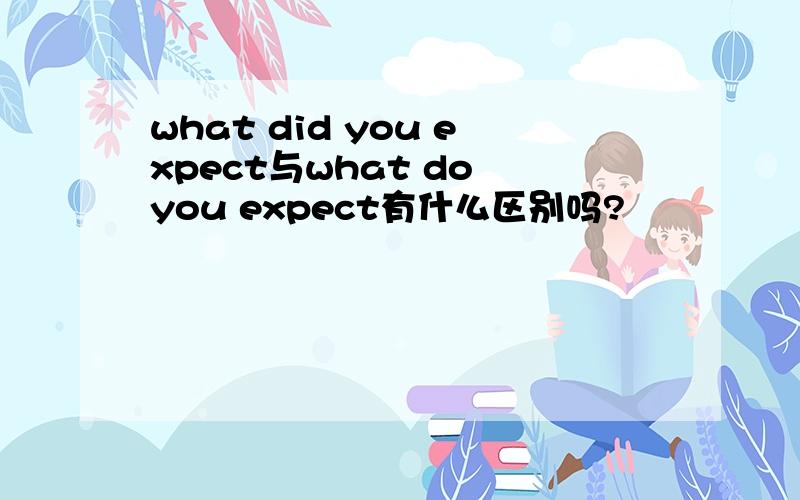 what did you expect与what do you expect有什么区别吗?
