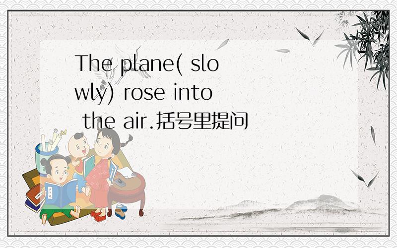 The plane( slowly) rose into the air.括号里提问