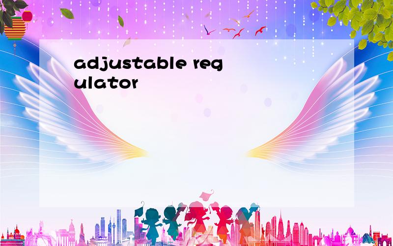 adjustable regulator