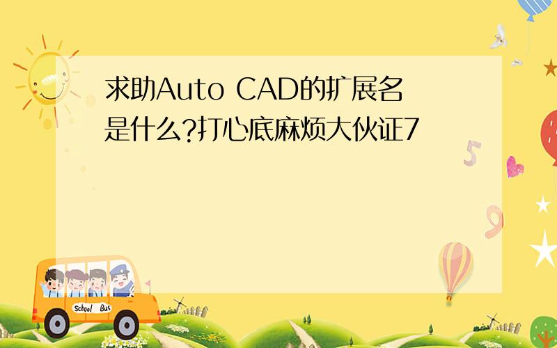 求助Auto CAD的扩展名是什么?打心底麻烦大伙证7