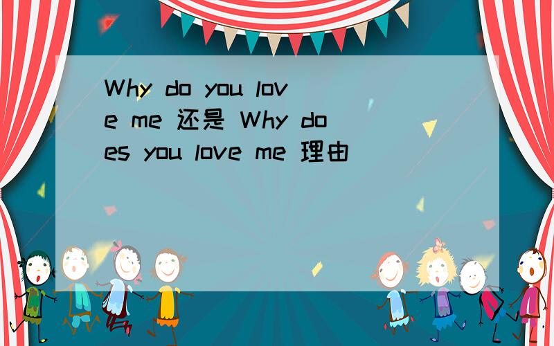 Why do you love me 还是 Why does you love me 理由