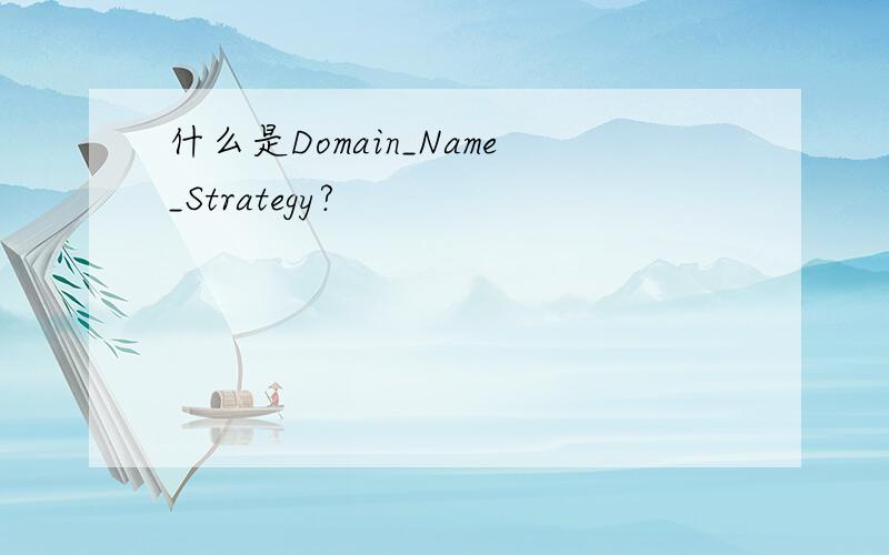 什么是Domain_Name_Strategy?