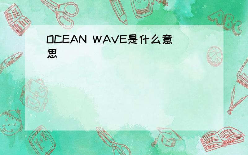 OCEAN WAVE是什么意思