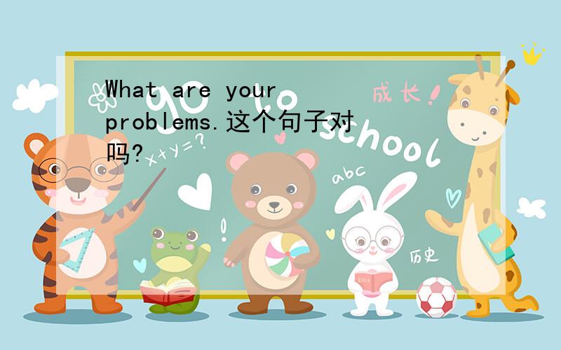What are your problems.这个句子对吗?