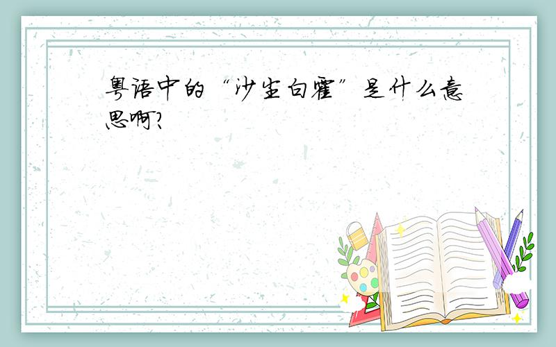 粤语中的“沙尘白霍”是什么意思啊?