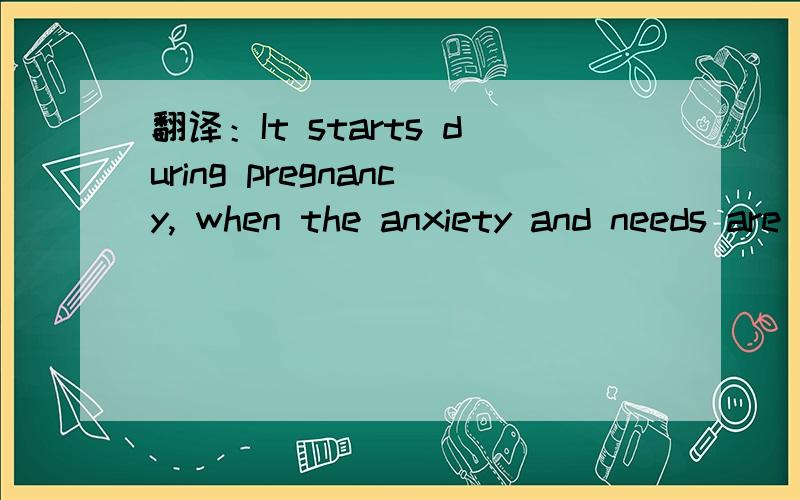 翻译：It starts during pregnancy, when the anxiety and needs are highest, BabyCare works on a one-to-one basis.