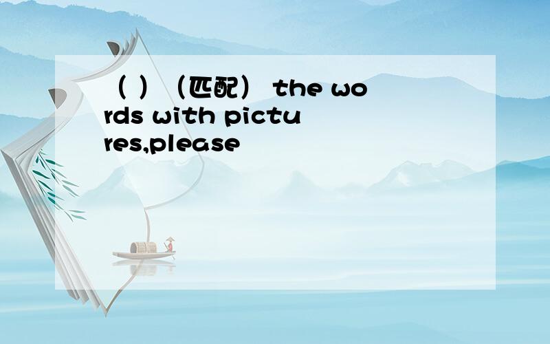 （ ）（匹配） the words with pictures,please