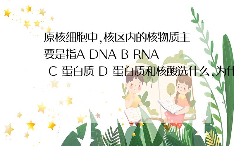原核细胞中,核区内的核物质主要是指A DNA B RNA C 蛋白质 D 蛋白质和核酸选什么,为什么?