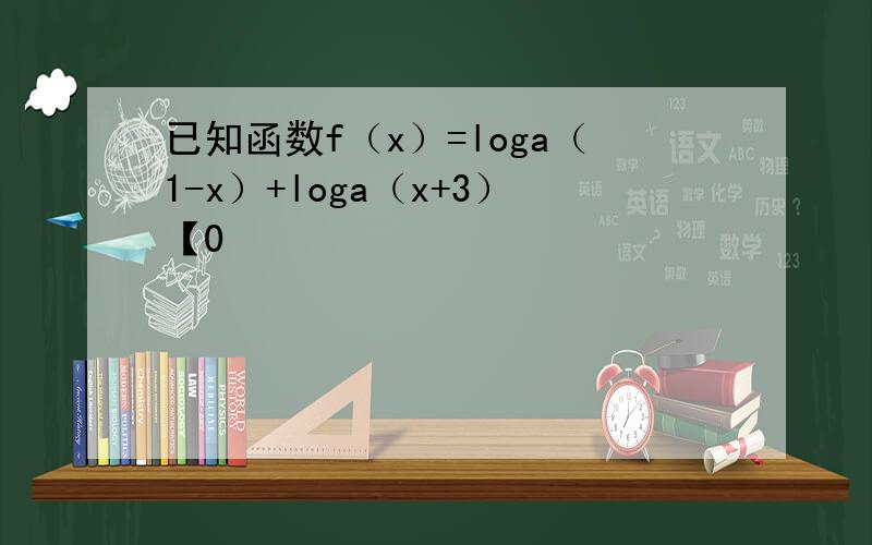已知函数f（x）=loga（1-x）+loga（x+3）【0