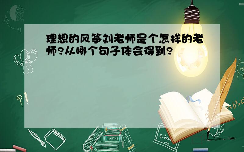 理想的风筝刘老师是个怎样的老师?从哪个句子体会得到?