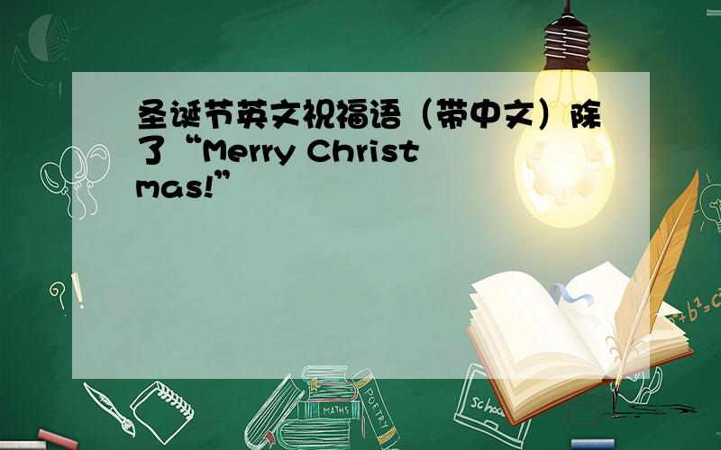 圣诞节英文祝福语（带中文）除了“Merry Christmas!”