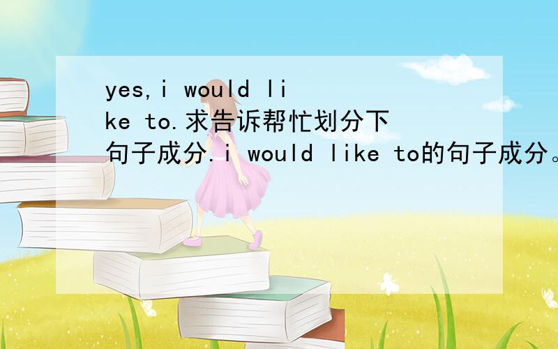yes,i would like to.求告诉帮忙划分下句子成分.i would like to的句子成分。