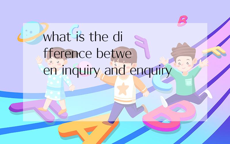 what is the difference between inquiry and enquiry